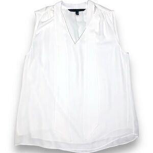 White House Black Market Sleeveless White Blouse